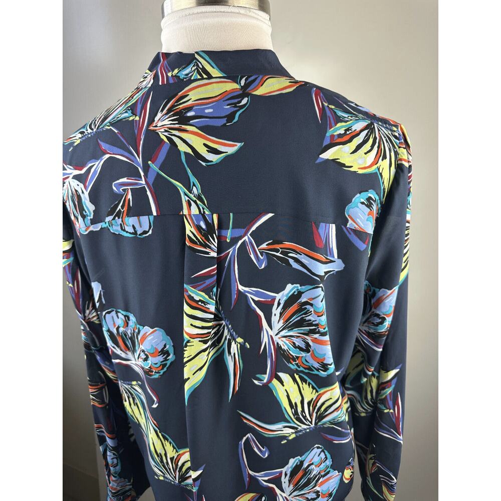 Diane von Furstenberg Silk Blend Sanorah Butterfly Blouse LS DVF Shirt Size 14 - Picture 8 of 16